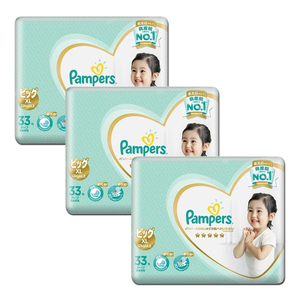 Pampers Premium Care Diapers XL 3 Pack (33's per Pack)