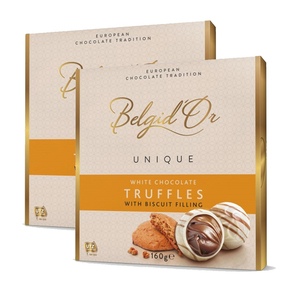 Belgid'Or White Chocolate Truffle With Biscuit 2 Pack (160g per pack)