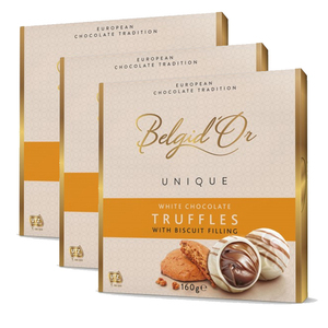 Belgid'Or White Chocolate Truffle With Biscuit 3 Pack (160g per pack)