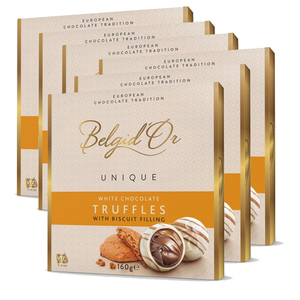 Belgid'Or White Chocolate Truffle With Biscuit 6 Pack (160g per pack)