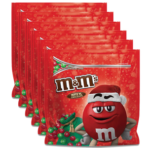 M&M'S Holiday Milk Chocolate Christmas Candy Party 6 Pack (1190g per pack)
