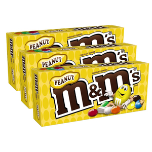 M&M'S Peanut Chocolate Box 3 Pack (85.1g per pack)