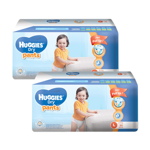 Huggies Dry Pants Diapers Large 2 Pack (30's per Pack)