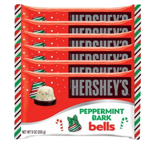 Hershey's Holiday Peppermint Bark Bells 6 Pack (255g per pack)