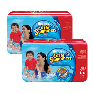 Huggies Little Swimmers Diapers Large 2 Pack (10's per Pack)
