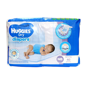 Huggies Dry New Born Diapers 40's