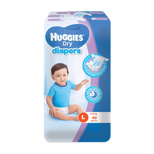 Huggies Dry Diapers Large 46's