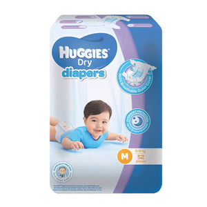 Huggies Dry Diapers Medium 52's