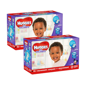 Huggies Little Movers Diapers Size-6 2 Pack (120's per Pack)