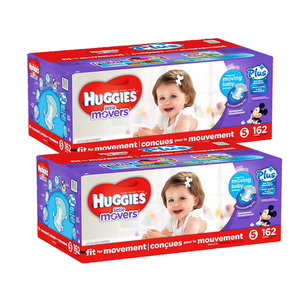 Huggies Little Movers Diapers Size-5 2 Pack (162's per Pack)