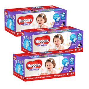 Huggies Little Movers Diapers Size-5 3 Pack (162's per Pack)