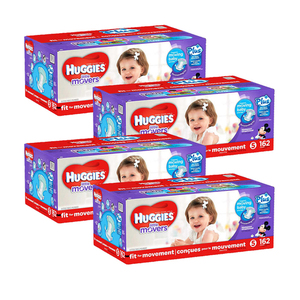 Huggies Little Movers Diapers Size-5 4 Pack (162's per Pack)