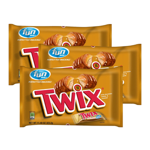 Twix Caramel Fun Size Candy 3 Pack (323g per pack)