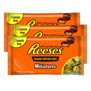 Hershey's Reese's Milk Chocolate Peanut Butter Cups Miniatures 3 Pack (340g per pack)