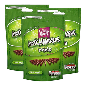 Nestle Quality Street Mini Matchmakers Cool Mint Chocolate Sticks 3 Pack (108g per pack)