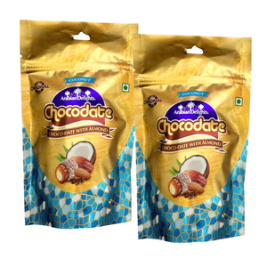 Arabian Delights Milk Coconut Chocolate with Almond 2 Pack (100g per pack)