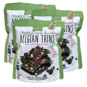 Deavas Belgian Thins Organic Dark Chocolate 3 Pack (485g per pack)