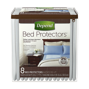 Depend Bed Protectors 8's