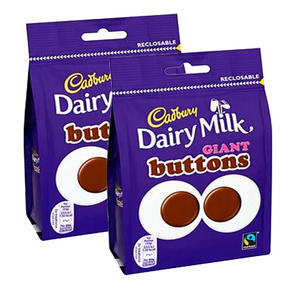 Cadbury Dairy Milk Giant Buttons Chocolate Bag 2 Pack (119g per pack)