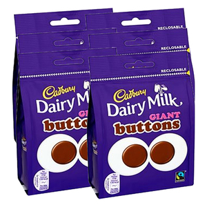 Cadbury Dairy Milk Giant Buttons Chocolate Bag 6 Pack (119g per pack)