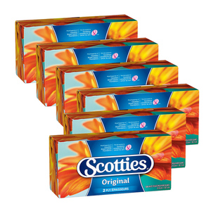 Scotties Original Facial Tissue 6 Pack (100ct per Pack)