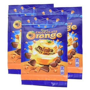 Terry's Chocolate Orange Toffee Crunch Bag 3 Pack (125g per pack)