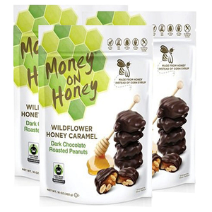 Money On Honey Caramel Dark Chocolate Peanuts 3 Pack (453.5g per pack)
