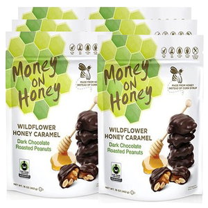 Money On Honey Caramel Dark Chocolate Peanuts 6 Pack (453.5g per pack)