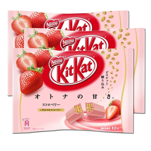 Nestle Kit Kat Strawberry Mini 3 Pack (12's per pack)
