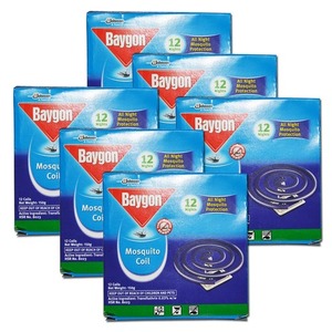 Baygon Original Scent Mosquito Coil 6 Pack (12's per Box)