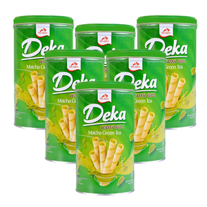 Deka Matcha Green Wafer Roll 6 Pack (300g per Pack)