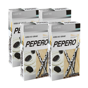 Lotte Pepero White Cookie 4 Pack (6x32g per Pack)
