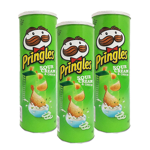 Pringles Sour Cream & Onion Potato Crisps 3 Pack (158g per pack)
