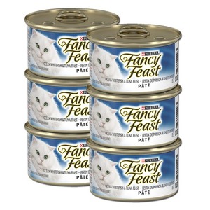 Purina Fancy Feast Ocean Whitefish & Tuna Feast 6 Pack (85g per can)