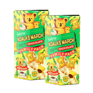 Lotte Koala's March Chocolate Cream Filled Cookies 2 Pack (10ct per Box)