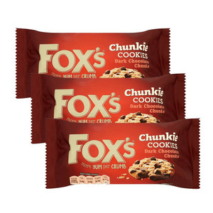 Fox's Dark Chocolate Chunkie Cookies 3 Pack (180g per Pack)