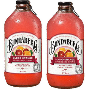 Bundaberg Blood Orange Sparkling Drink 2 Pack (375ml per Bottle)