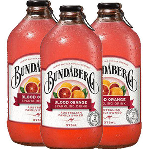 Bundaberg Blood Orange Sparkling Drink 3 Pack (375ml per Bottle)