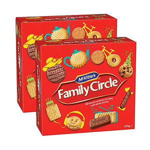 Mcvities Family Circle Assorted Biscuits 2 Pack (670g per Box)