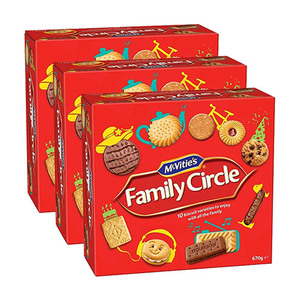Mcvities Family Circle Assorted Biscuits 3 Pack (670g per Box)