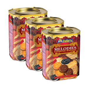 Julie's Melodies Assorted Biscuits 3 Pack (650g per Can)