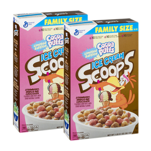 General Mills Cocoa Puffs Ice Cream Scoops Cereal 2 Pack (513g per Box)