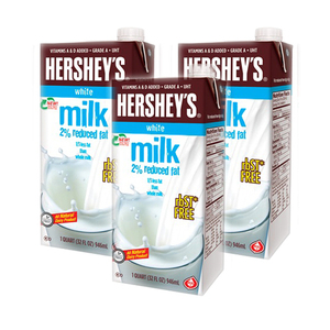 Hershey's 2% Reduced Fat White Milk 3 Pack (946ml per Box)