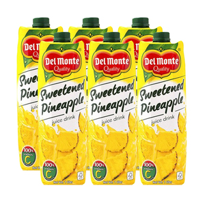 Del Monte Sweetened Pineapple Juice 6 Pack (1L per pack)