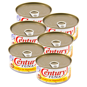 Century Tuna Flakes in Vegetable Oil 6 Pack (180g per pack)