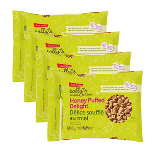 Sally's Honey Puffed Delight Cereal 4 Pack (550g per Pack)