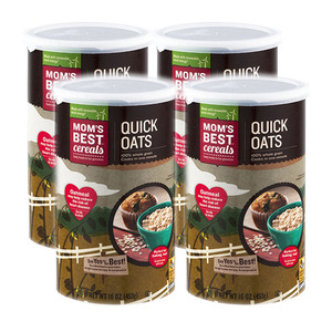 Mom's Best Cereals Quick Oats 4 Pack (453g per Can)