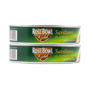 Rose Bowl Gold Sardines Oval in Tomato Sauce 2 Pack (425g per pack)