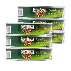 Rose Bowl Gold Sardines Oval in Tomato Sauce 6 Pack (425g per pack)
