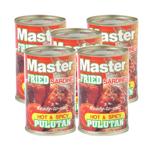 Master Fried Sardines Hot Spicy Pulutan 5 Pack (155g per pack)